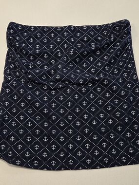 Navy Anchor Print Mini Skirt - Women